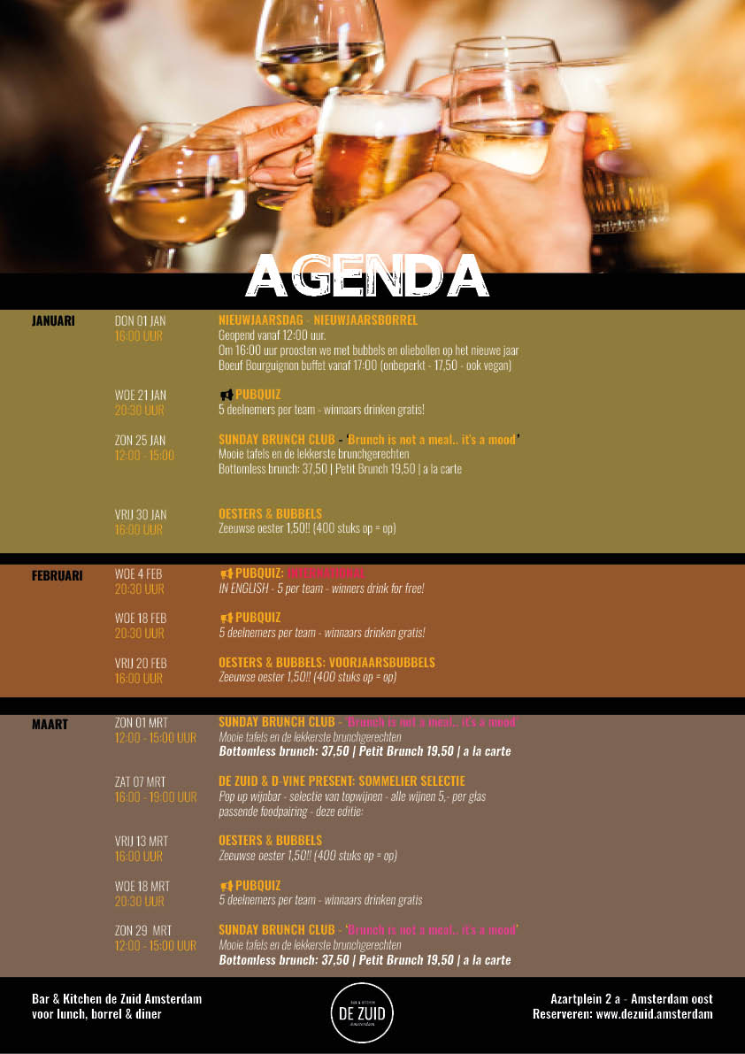 Agenda jan-maart 2026