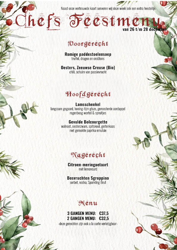 kerstmenu 2025